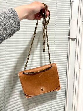 Madewell Leather Handbag Crossbody Purse Caramel Brown With Tag